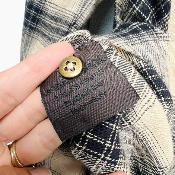 Nicholas K Pierre Plaid Asymmetrical Shirt Women’s Size Large - Picture 9 of 12